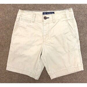 American Eagle Shorts Mens 28 Flat Front Prep Fit Chino Cotton Twill Camp Hike